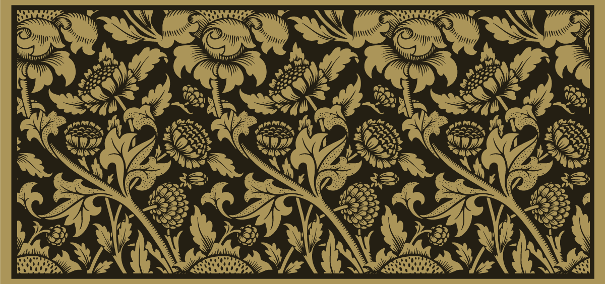 Tapete vinílico flores e plantas sotaque de padrão botânico - TenStickers