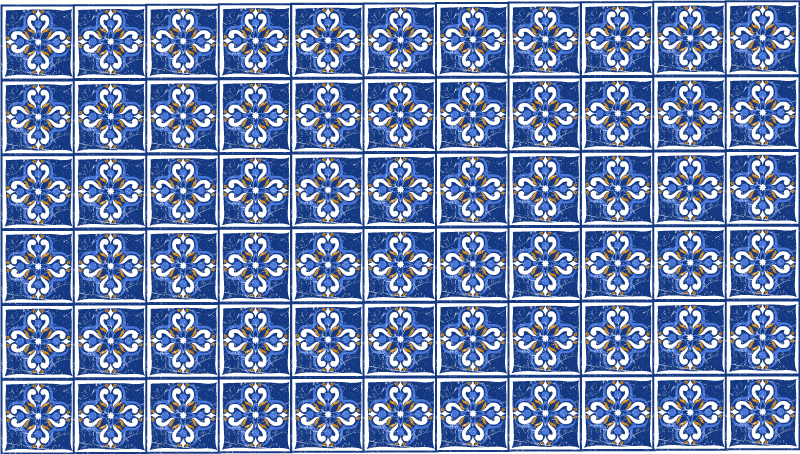 Tapete de azulejo mediterrâneo clássico - TenStickers