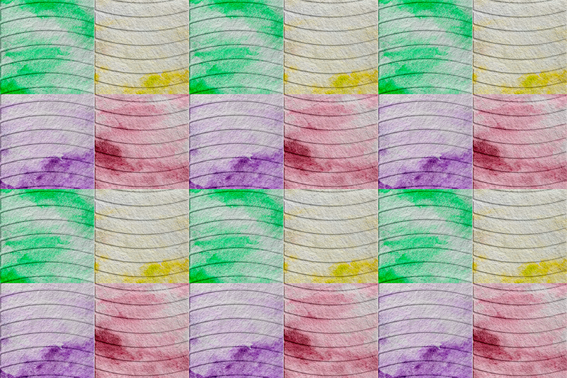 Tapete vinílico para sala de estar azulejos das Ramblas - TenStickers