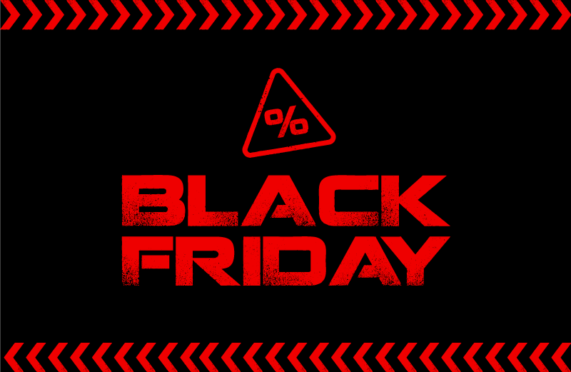 Tapete vinil preto alerta Black Friday - TenStickers