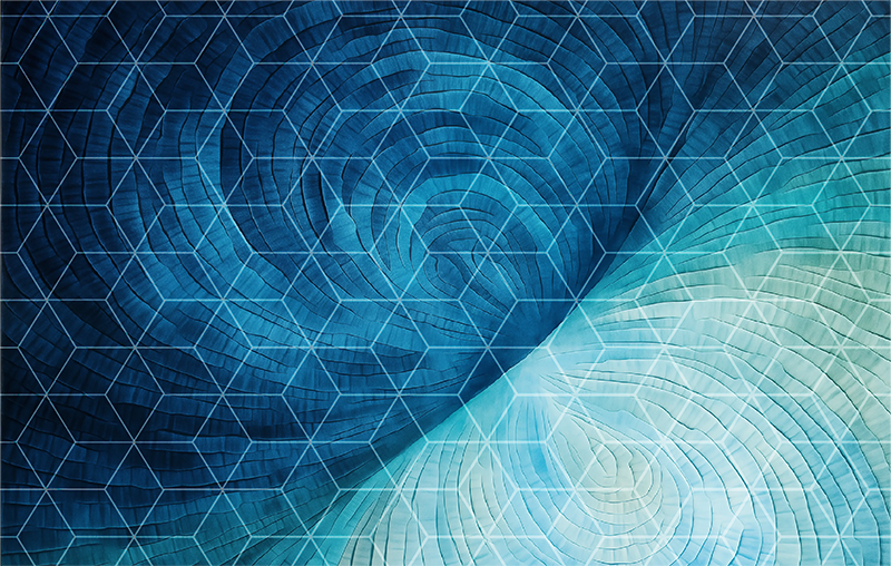 Tapete vinílico casa de banho fundo azul abstrato - TenStickers