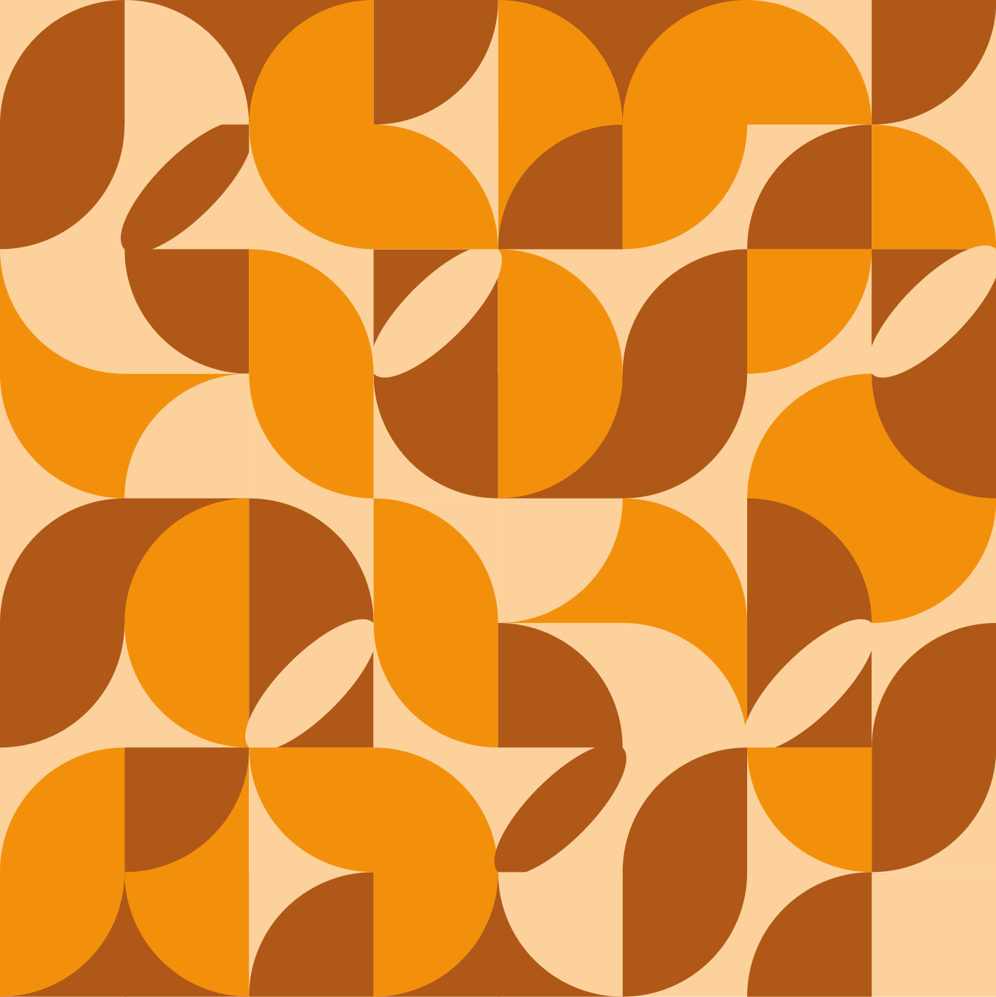 Tapete vinílico para sala de estar retrô - TenStickers