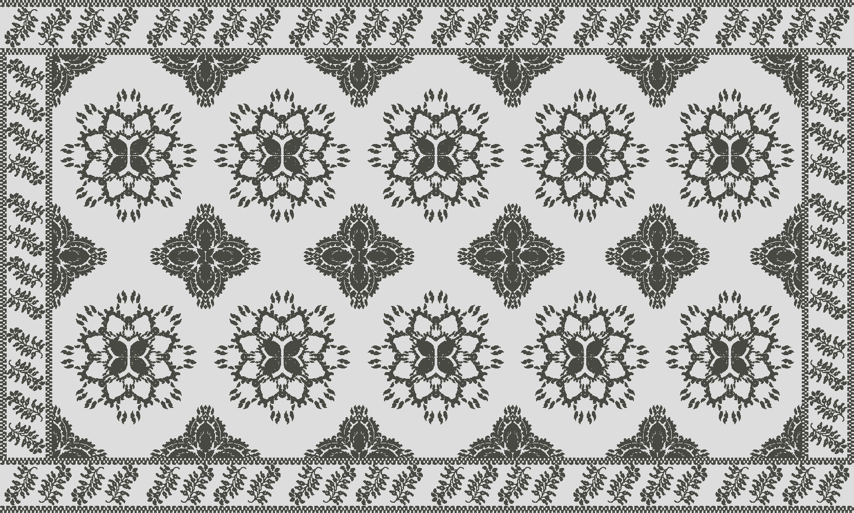 Tapete vinílico para sala de jantar projeto floral vintage - TenStickers