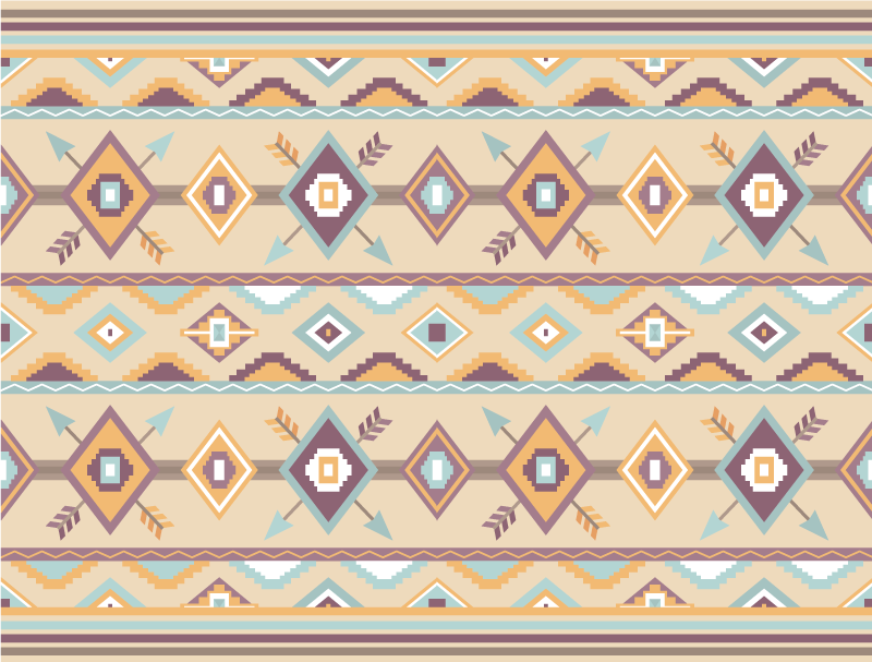 Tapete vinílico bege berbere étnico - TenStickers