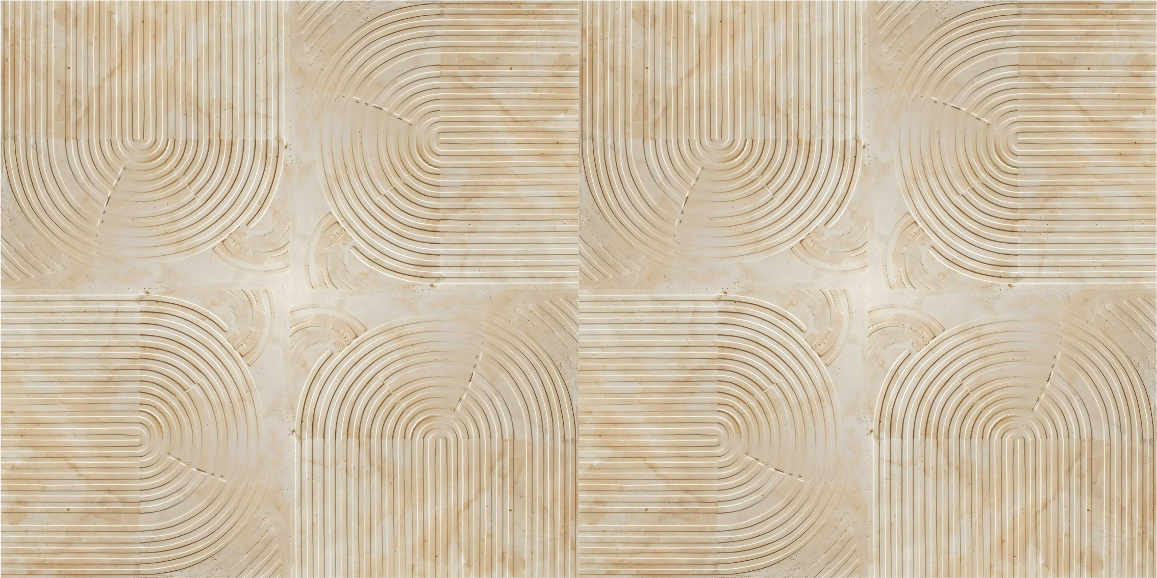 Tapete vinílico bege arcos modernos - TenStickers