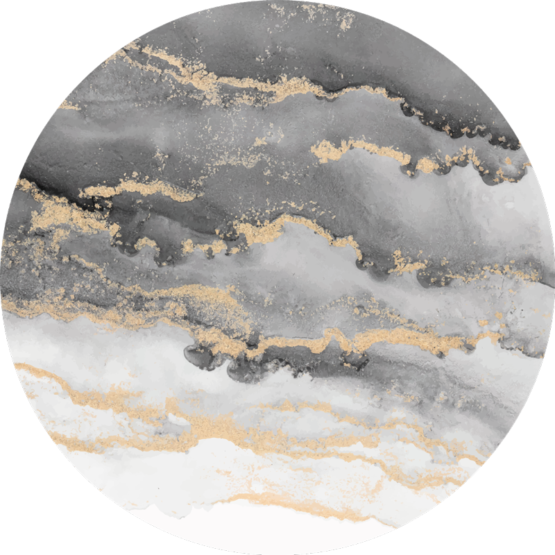 Tapete de vinil mármore cinza com detalhes dourados - TenStickers