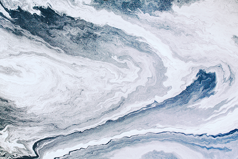 Tapete de vinil mármore azul e cinza minimalista - TenStickers