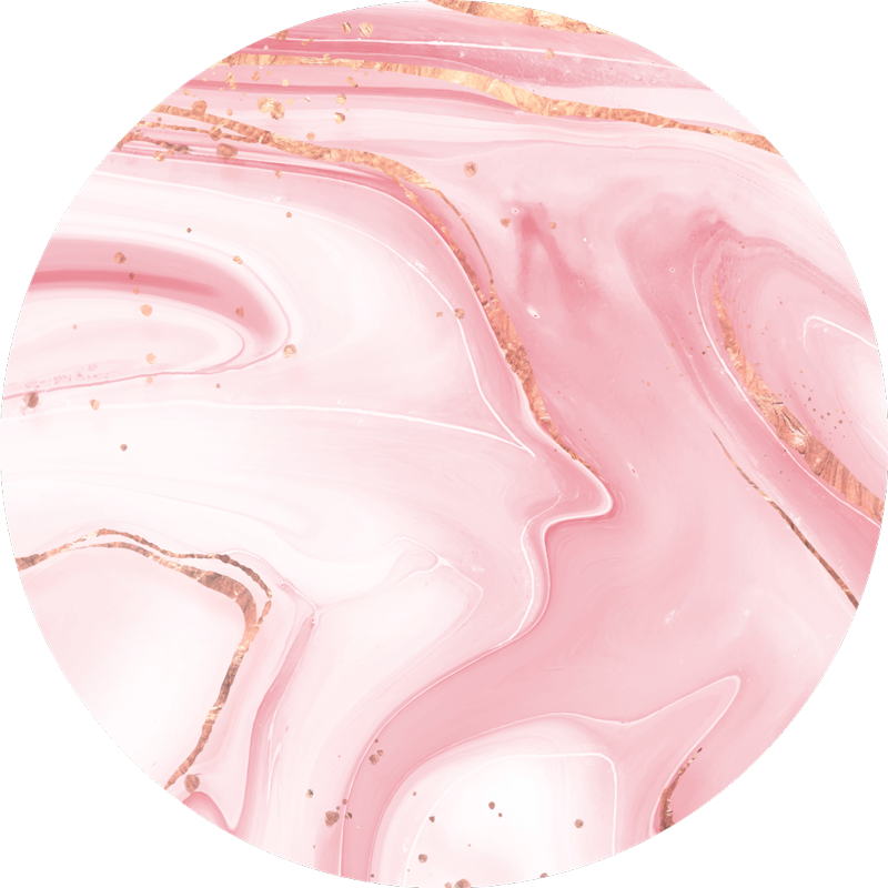 Tapete de vinil mármore redondo nas cores rosa e branco - TenStickers