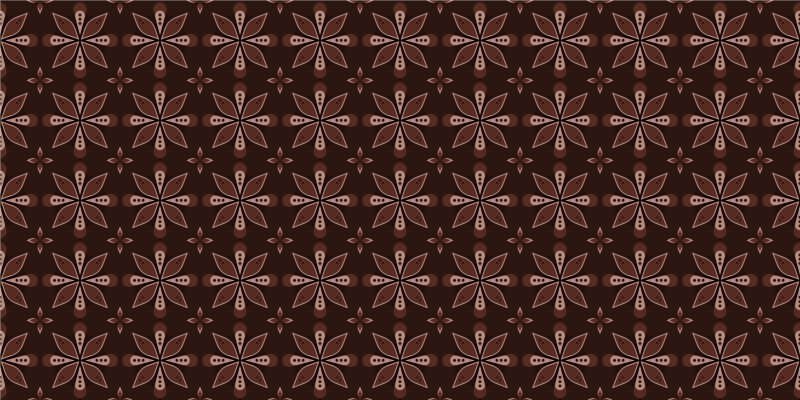 Tapete vinílico hall de entrada simetria floral geométrica - TenStickers