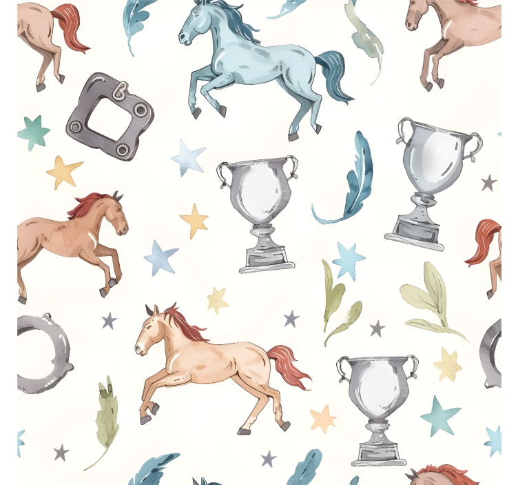 Papel de parede cavalos ambiente equestre - TenStickers