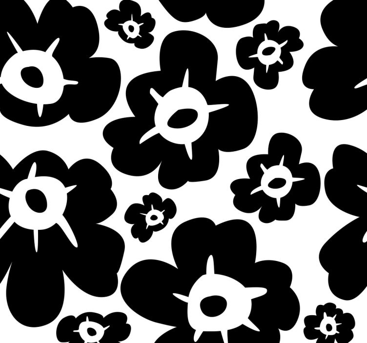 Papel de parede flores papoila negra - TenStickers