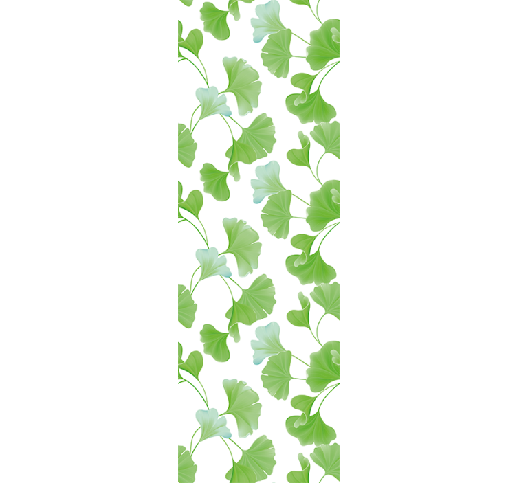papel de parede flores folhas verdes exuberantes - TenStickers