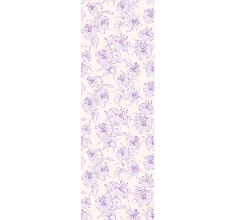 papel de parede flores elegante motivo roxo - TenStickers