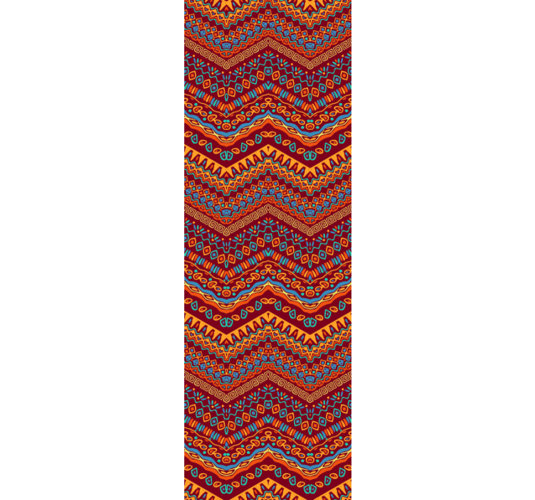 papel de parede para sala padrão geométrico vibrante - TenStickers