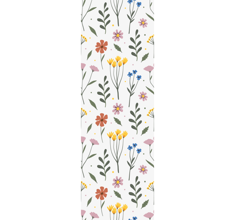 papel de parede flores design floral vibrante - TenStickers