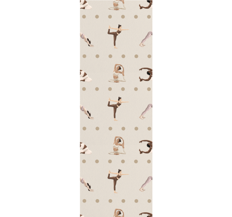 papel de parede artístico figuras de posturas de ioga - TenStickers