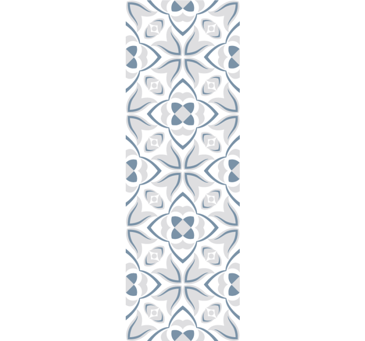 papel de parede azulejo formas florais elegantes - TenStickers