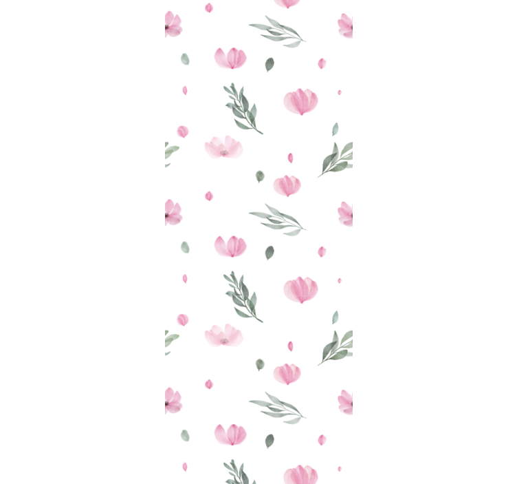 Papel de parede flores botões rosa delicados - TenStickers