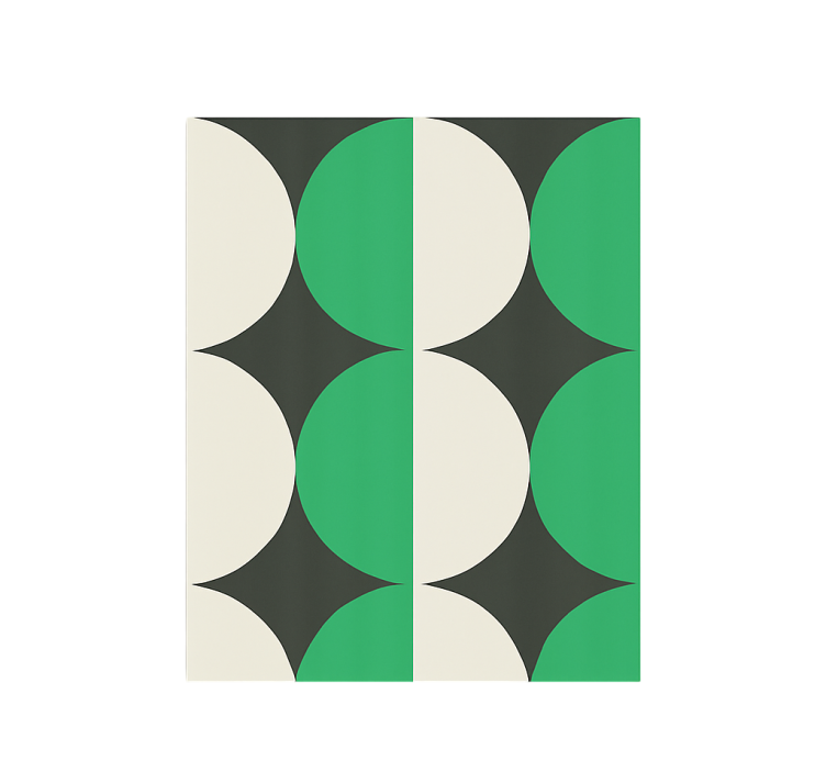 papel de parede outros vintage harmonia esmeralda dos anos 1970 - TenStickers