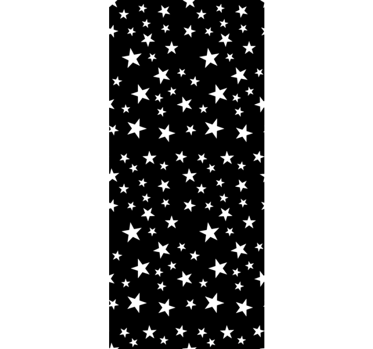 Papel de parede estrelas elegância em preto e branco - TenStickers