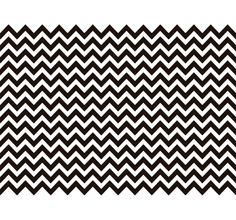 Papel de parede vertical zigzag preto e branco - TenStickers