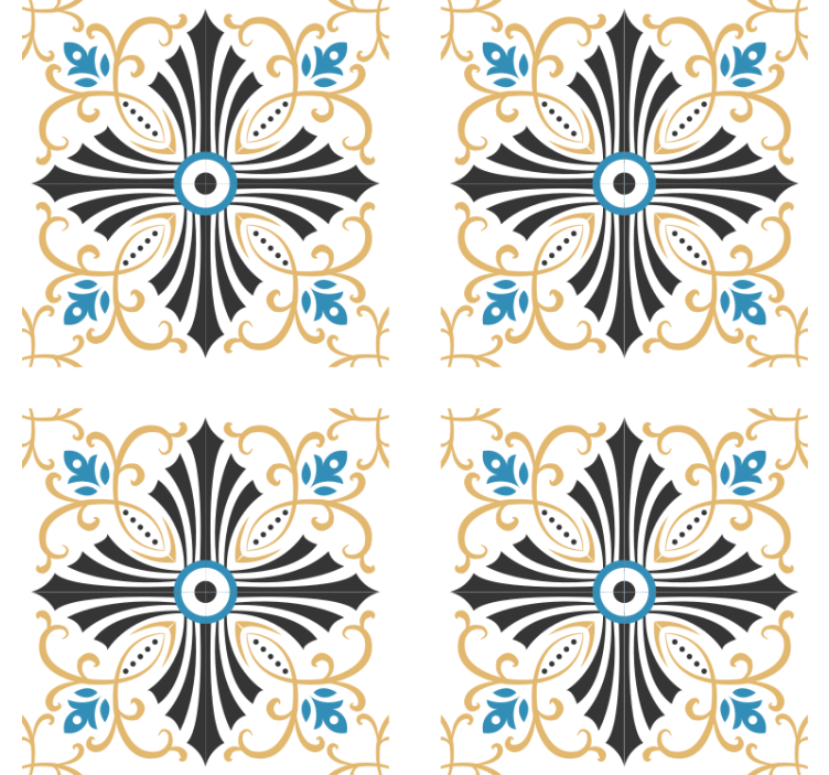 Papel de parede ornamental design espiral cruzado vintage - TenStickers