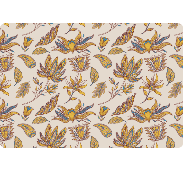 Papel de parede flores conjunto paisley - TenStickers