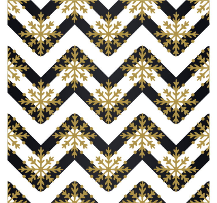 Papel de parede ornamental padrão floral chevron - TenStickers