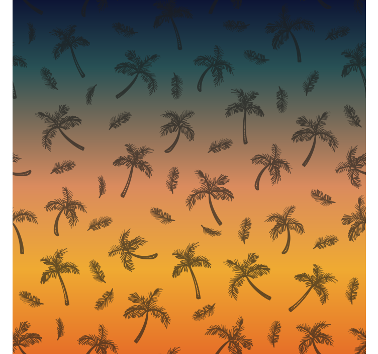 Papel de parede ornamental cena de palmeira tropical - TenStickers