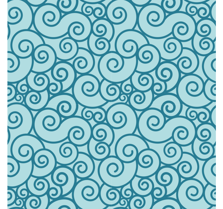 Papel de parede ornamental com padrão espiral - TenStickers