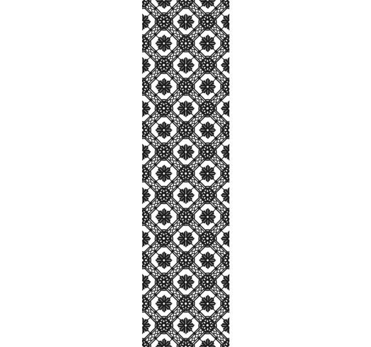 Papel de parede ornamental composição floral intrincada - TenStickers