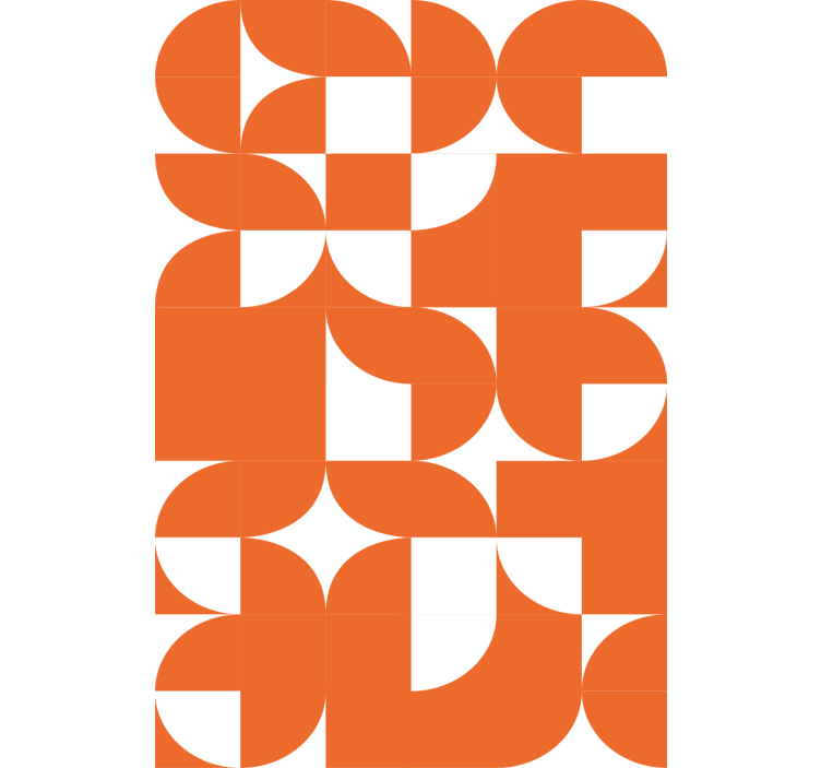 Papel de parede texturas e padrões padrão geométrico laranja - TenStickers