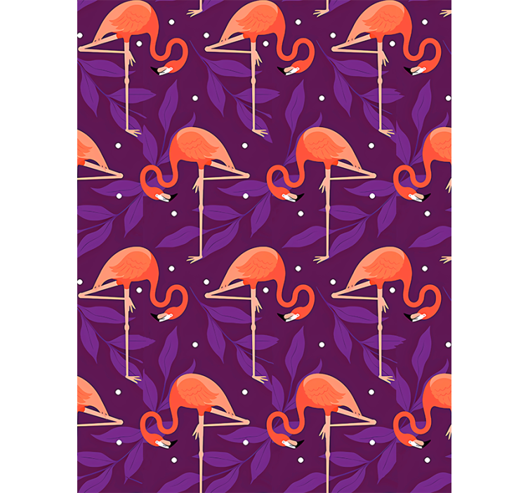 Papel de parede pássaros flamingos tropicais rosa - TenStickers