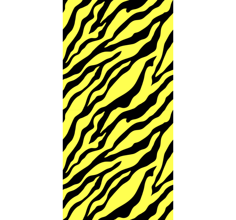 Papel de parede animais design zebra amarela - TenStickers
