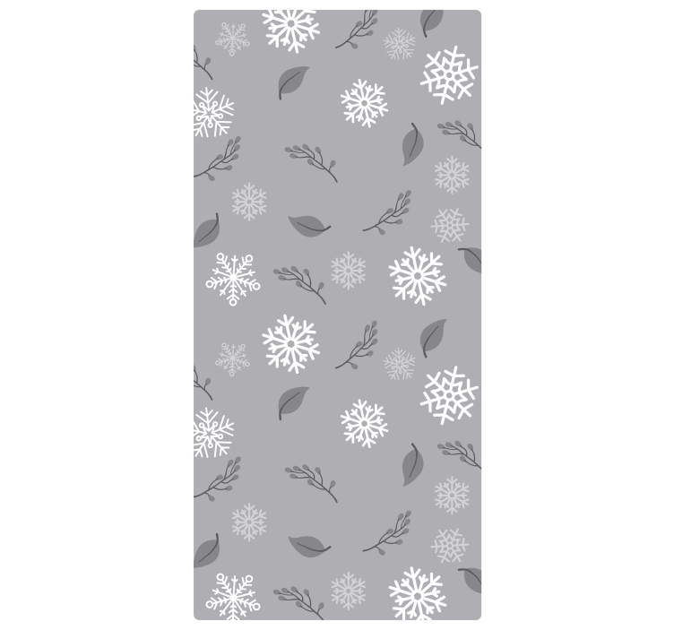 Papel de parede natal com motivo de flocos sazonais - TenStickers