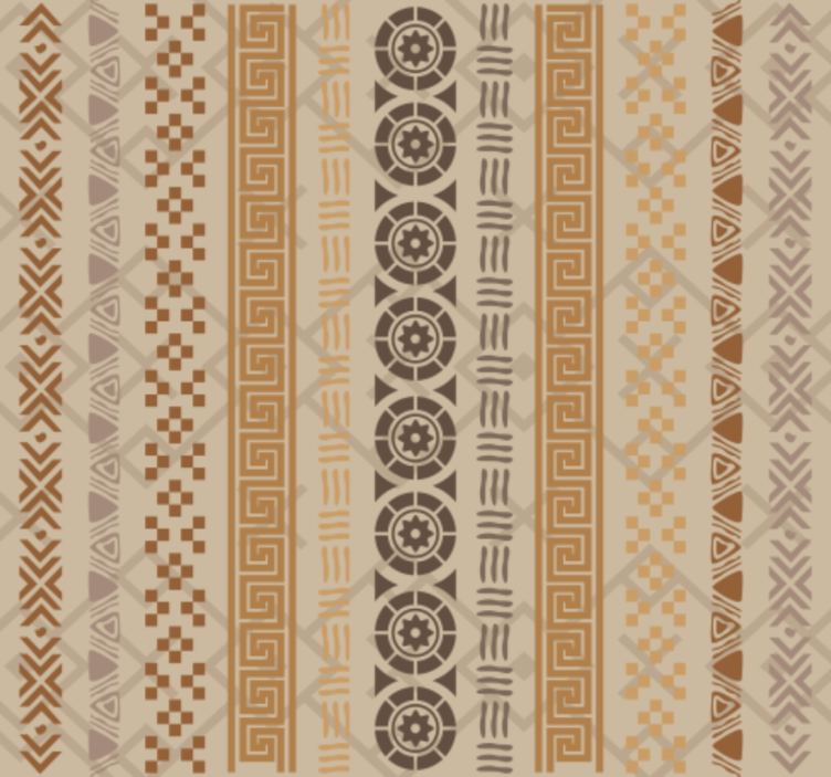 Papel de parede escritório efeito de quebra-cabeça marrom - TenStickers