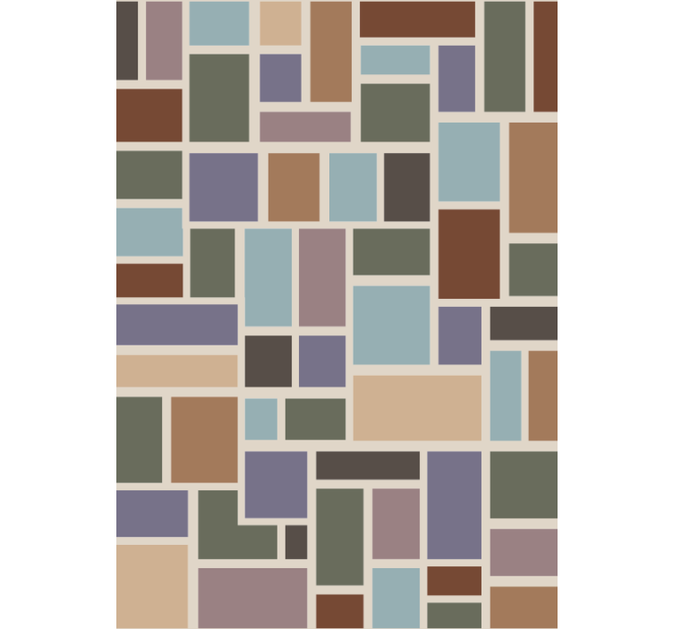 Papel de parede escritório azulejo moderno colorido - TenStickers