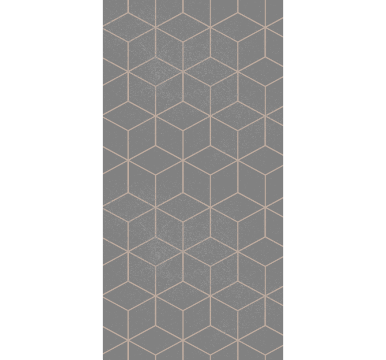 Papel de parede escritório padrão hexagonal cinza - TenStickers