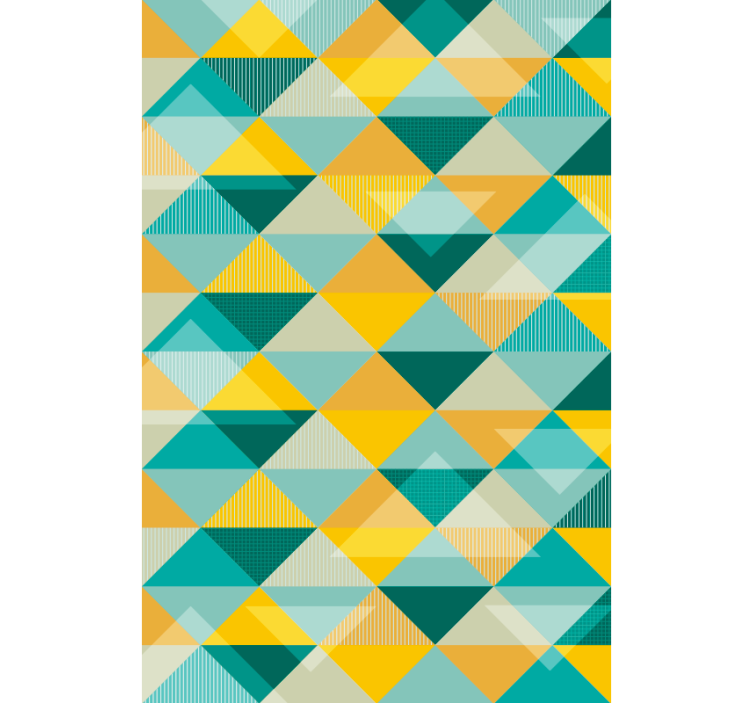 Papel de parede corredor triângulos geométricos - TenStickers