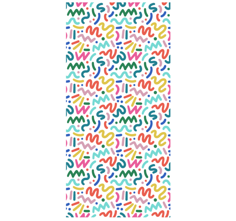 Papel de parede corredor formas coloridas abstratas - TenStickers