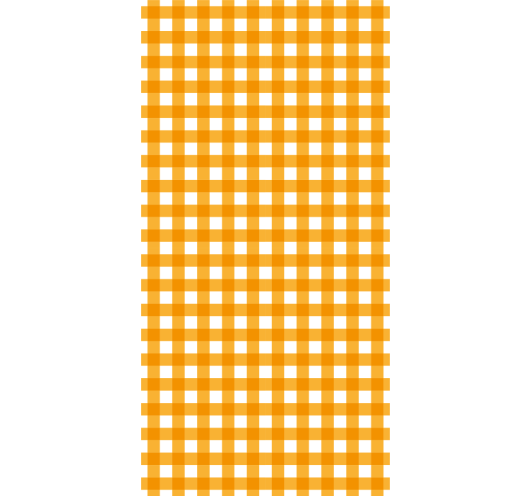 Papel de parede corredor quadrados laranja e branco - TenStickers