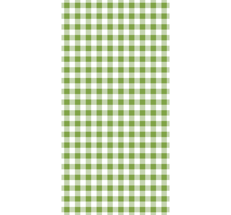 Papel de parede corredor quadrados brancos e verdes - TenStickers