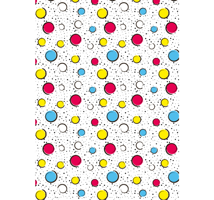 Papel de parede corredor bolinhas multicoloridas - TenStickers