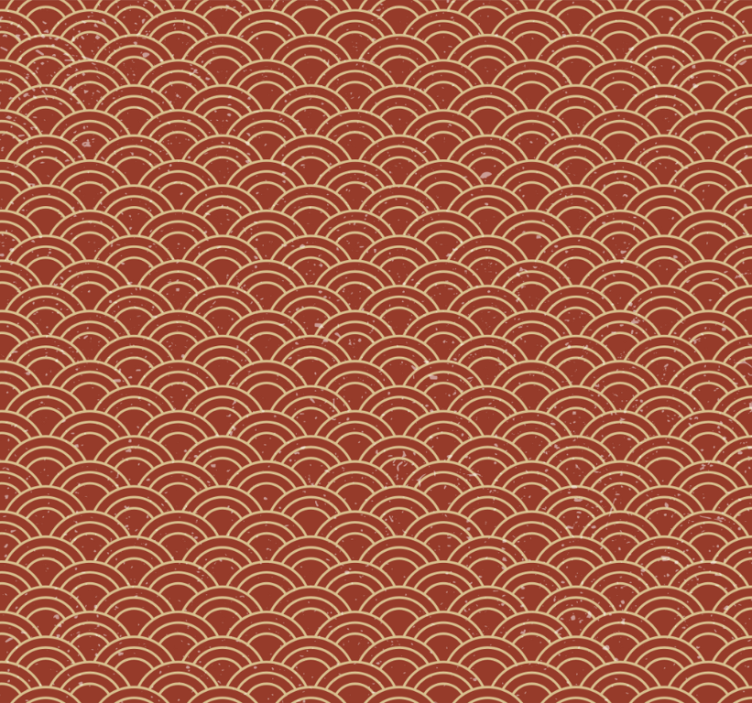 Papel de parede corredor onda japonesa estilo vintage - TenStickers