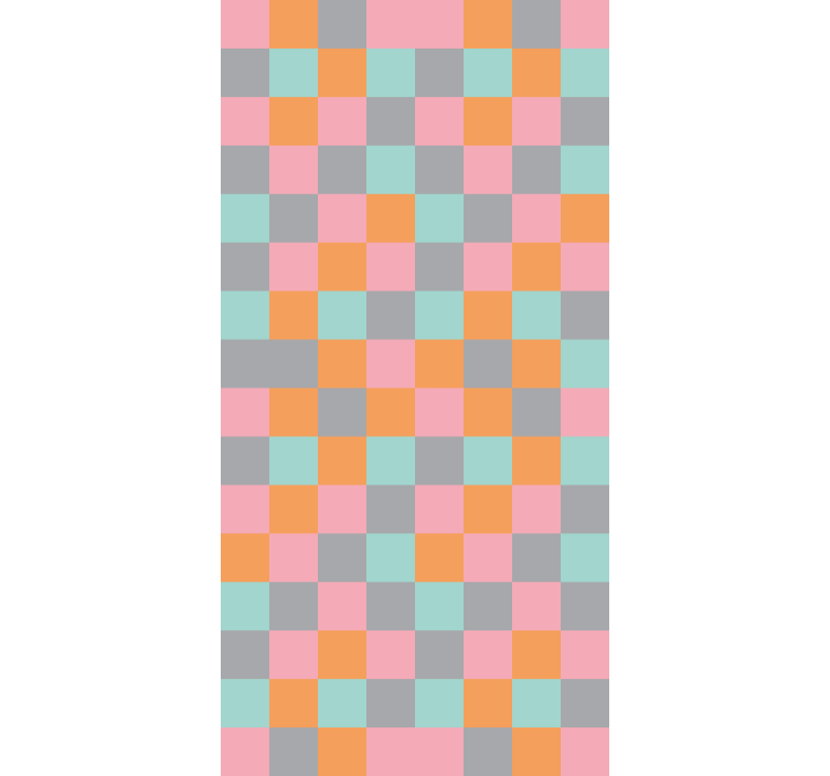 Papel de parede corredor arte abstrata quadrada - TenStickers