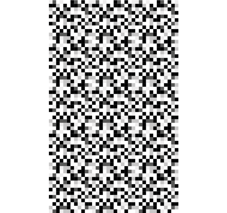Papel de parede corredor padrão de pixels monocromáticos - TenStickers