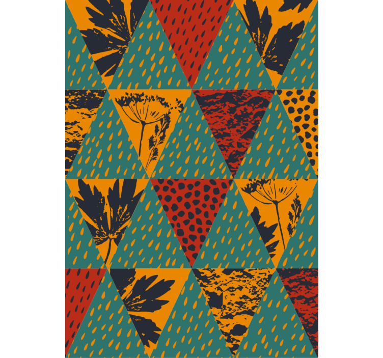Papel de parede corredor arte geométrica chuva - TenStickers