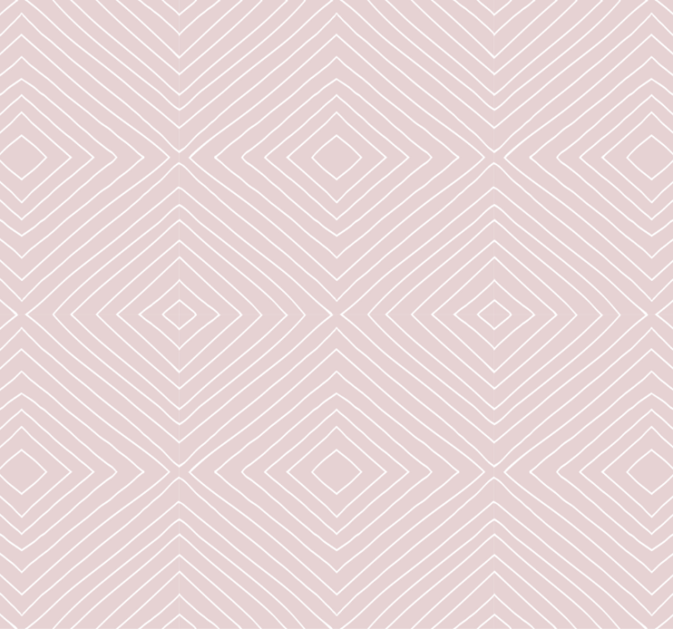 Papel de parede corredor padrão quadrado rosa minimalista - TenStickers
