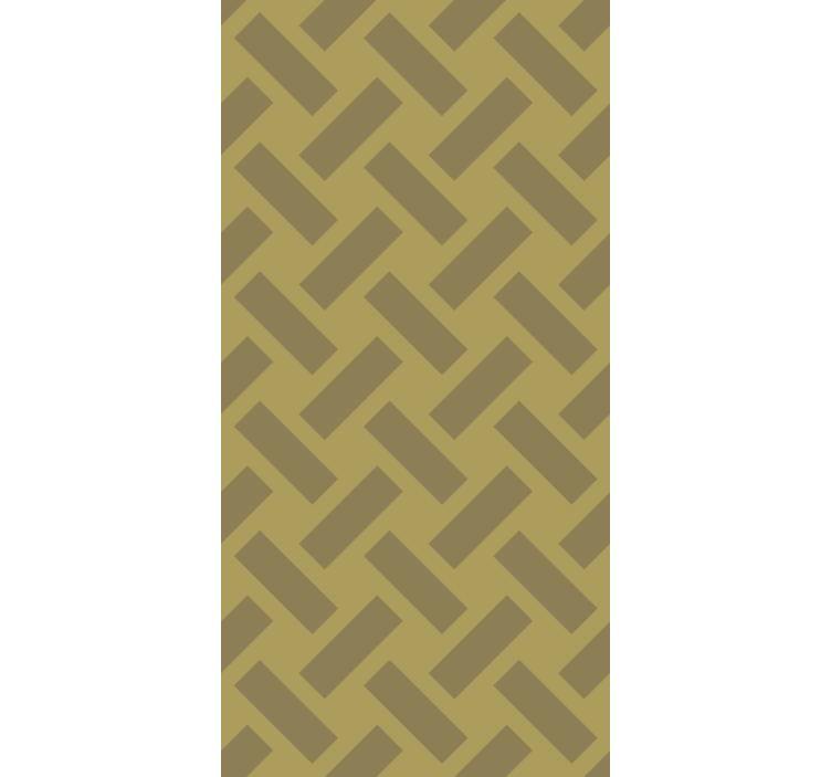 Papel de parede corredor padrão geométrico amarelo - TenStickers