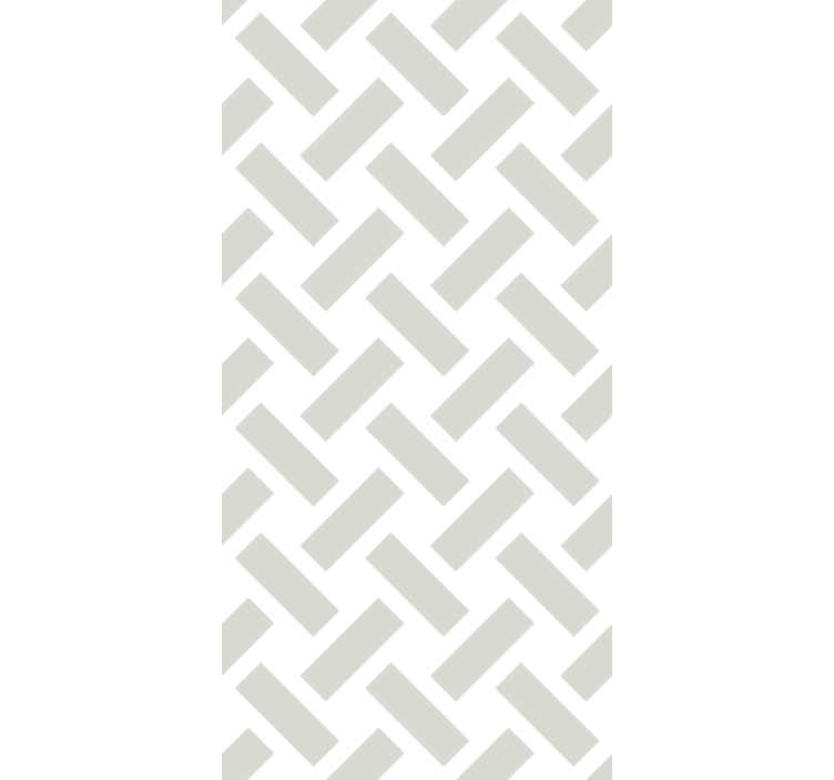 Papel de parede corredor padrão quadrado geométrico branco - TenStickers